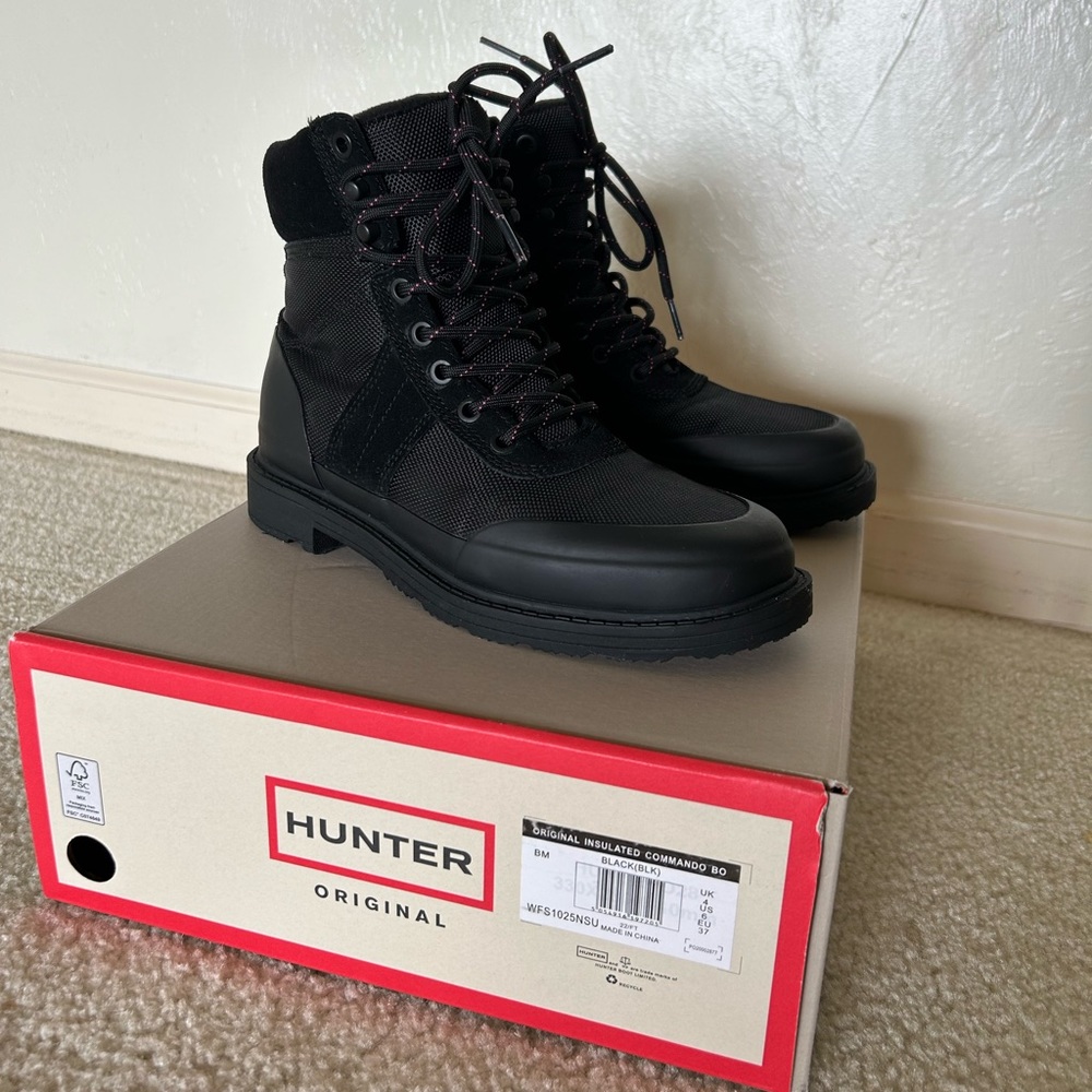 HUNTER Insulated commando boots size 6